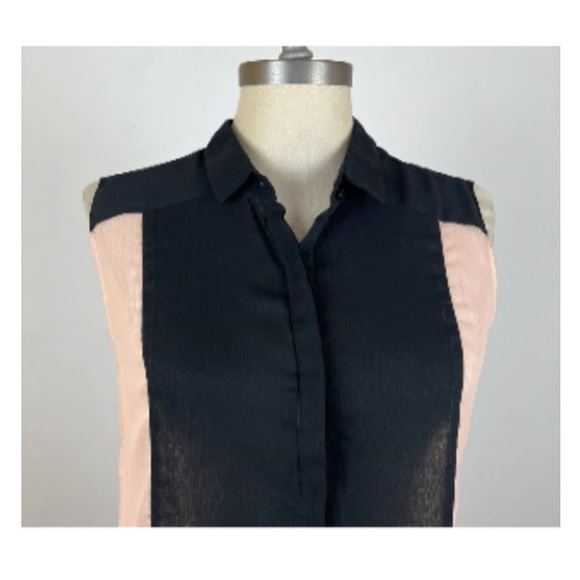 Sheer colorblock blouse - Picture 3 of 6